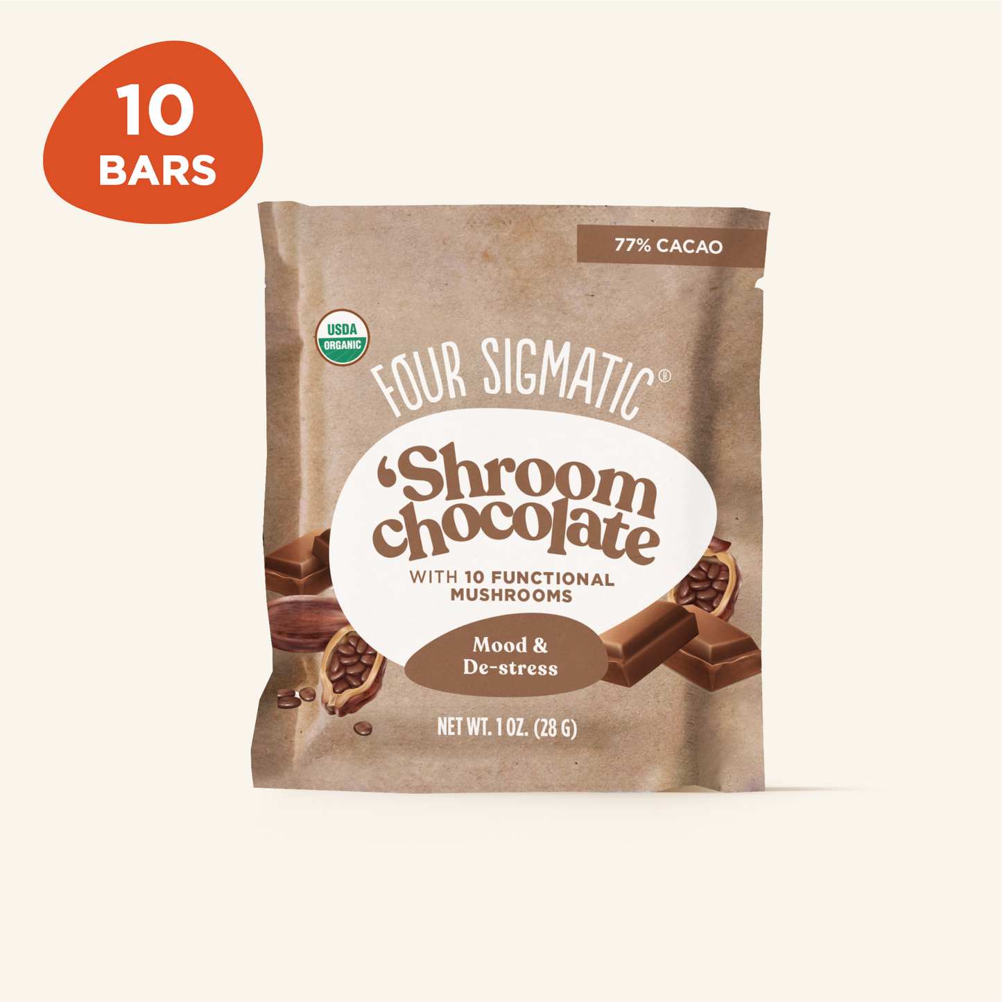 Mushroom Chocolate 1-Pack (10 bars)